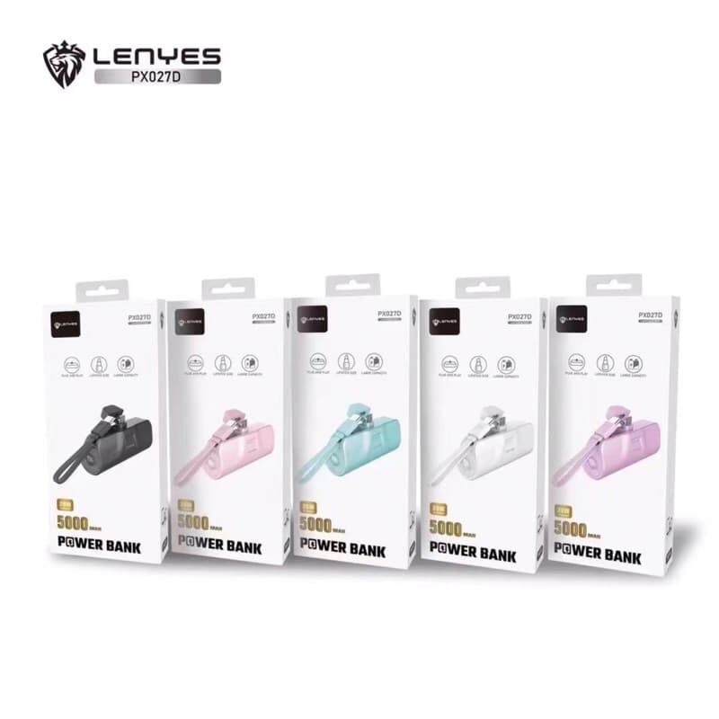 Powerbank lenyes PX-027 5000mAh ( konektor iphone + kabel type C )