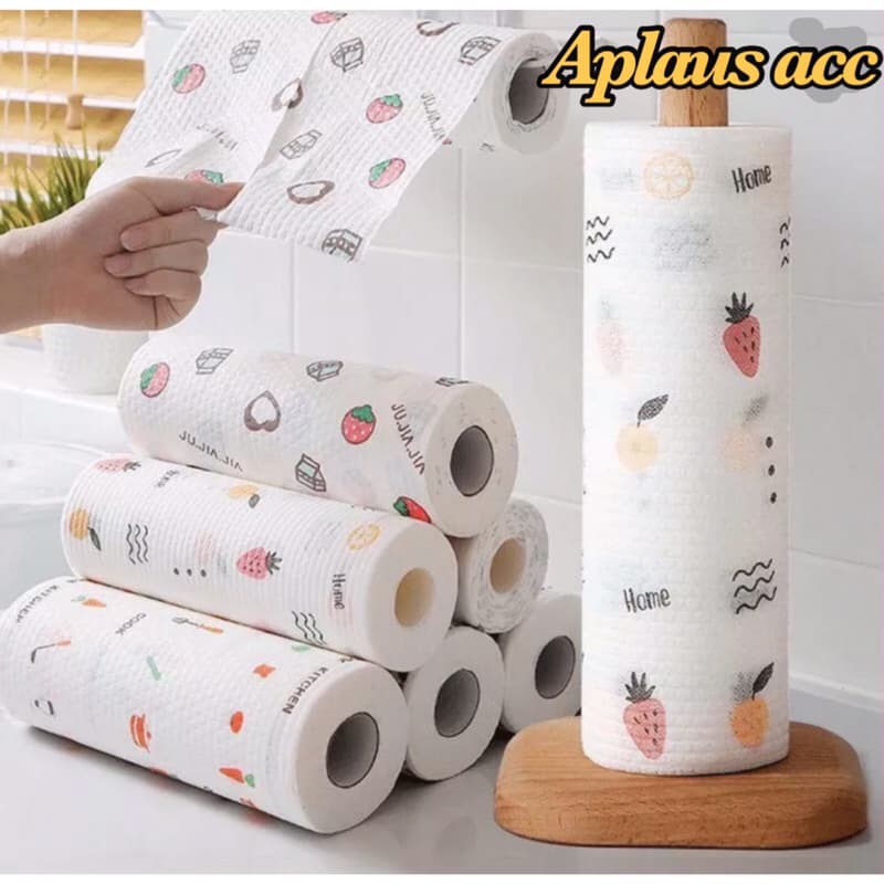 Tisu Kain Lap Dapur Roll Motif 20x20cm & 20x25cm / Kain Lap Tissue Roll