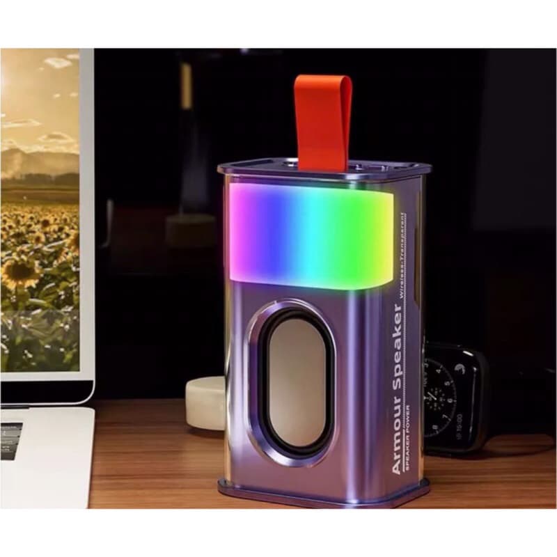Speaker Bluetooth Transparan Lampu LED Super Bass K08 WS-322