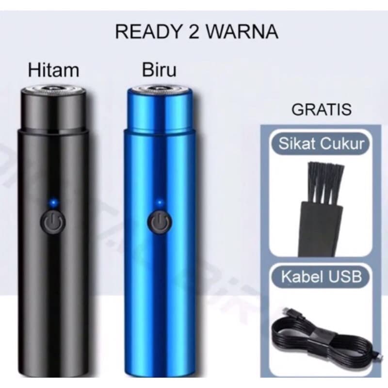 Alat Cukur Elektrik Portable Mini Cukur Kumis Jenggot Bulu Ketiak DLL