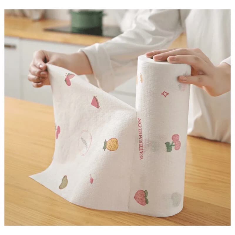 Tisu Kain Lap Dapur Roll Motif 20x20cm & 20x25cm / Kain Lap Tissue Roll