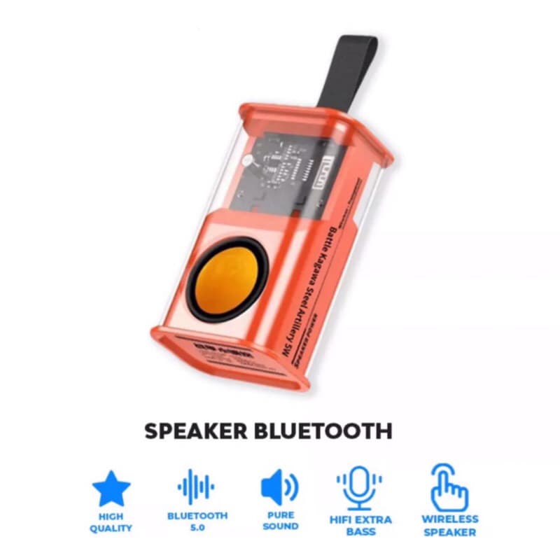 Speaker Bluetooth Transparan Lampu LED Super Bass K08 WS-322