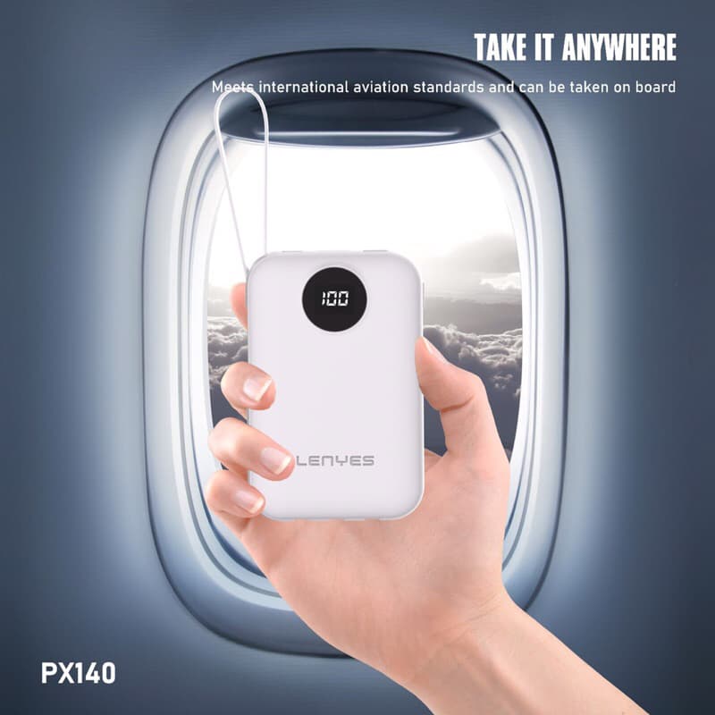 Powerbank Lenyes PX-140 Macaron 10.000mAh Fast Charge Best Quality