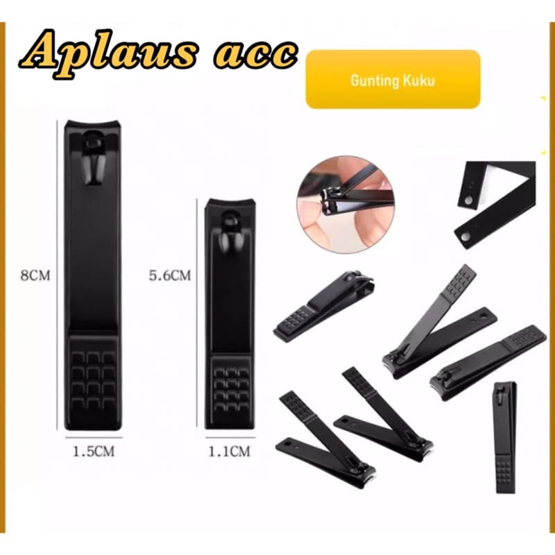 Gunting Kuku Stainless Steel Alat Potong Kuku Anti Slip Nail Clipper Manicure Pedicure