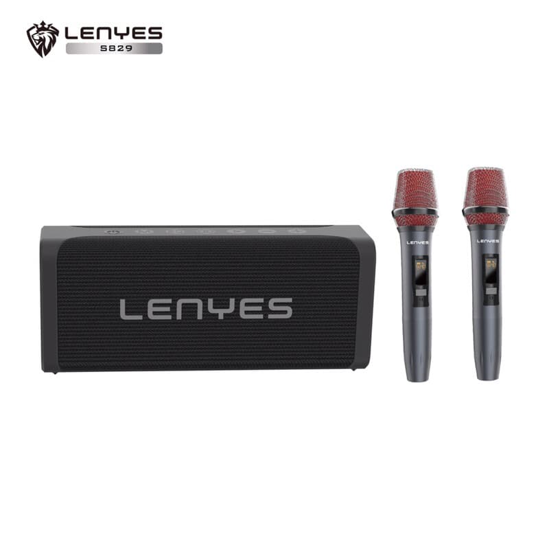 Lenyes S829 80W Portable KTV Wireless Speaker + Microphone Karaoke Bluetooth 5.0