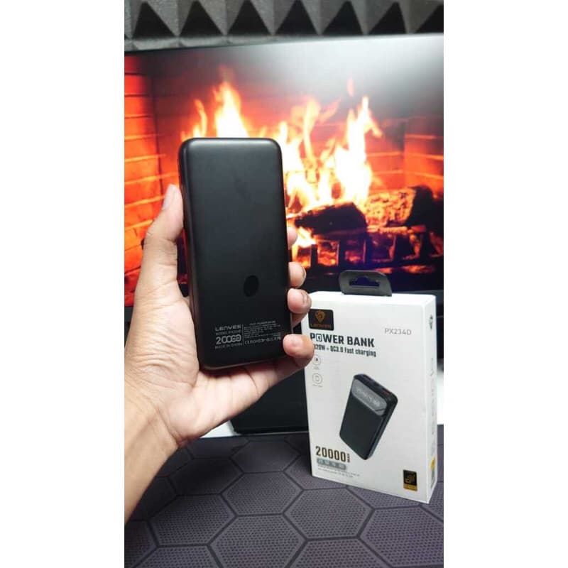 LENYES PX234D Powerbank 20000mAh PD20W + QC3.0 Fast Charging Digital Display Indicator Power Bank