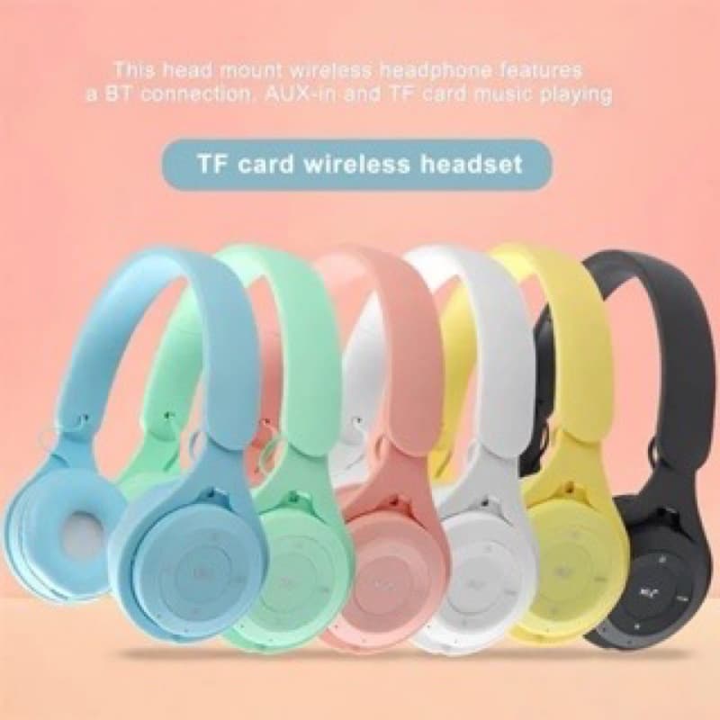 Headphone Bluetooth Y08 Headset Bando Wireless Macaron Y08 Super Bass