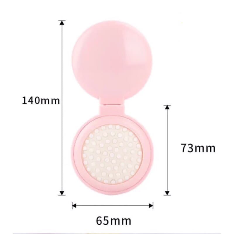 Sisir Rambut Lipat Kaca Portable Air Bag Comb Sisir Rambut Cermin Travelling