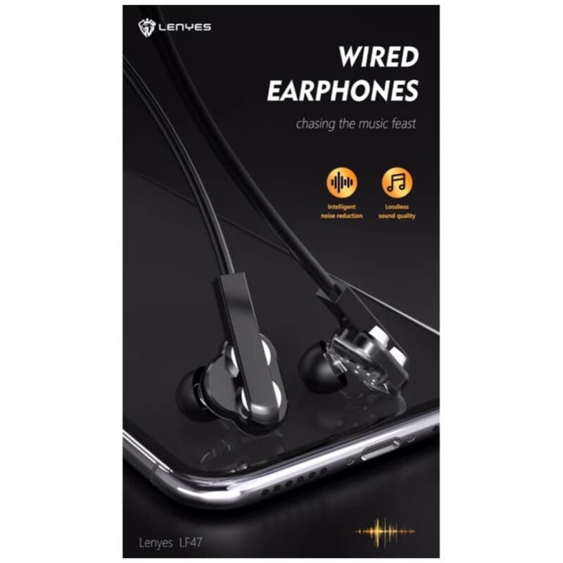 Lenyes LF47 Headset In Ear Hifi Stereo Earphone Extra Bass With Handfree Microphone