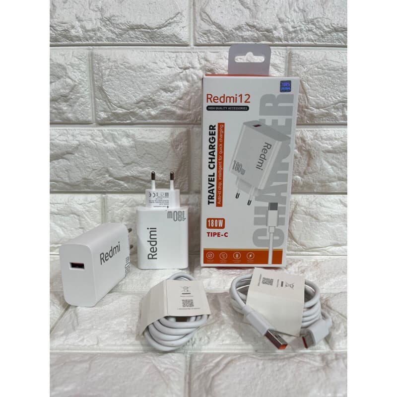 Charger Casan Ori Redmi 12 180W Colokan Type C Support FastCharging