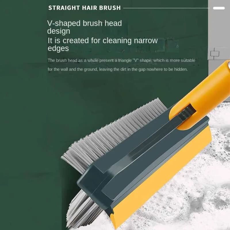 Sikat WC Kamar Mandi 3in1 Alat Sapu Wiper Lantai Magic Broom Serbaguna