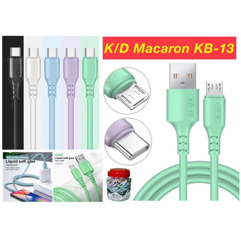 Kabel Data Macaron KB-13 Support Fast Charging KB13