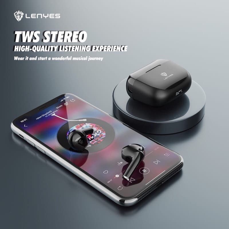 LENYES AIR 41 TWS Headset Wireless Bluetooth 5.0 Earbuds Hifi Stereo Earphone
