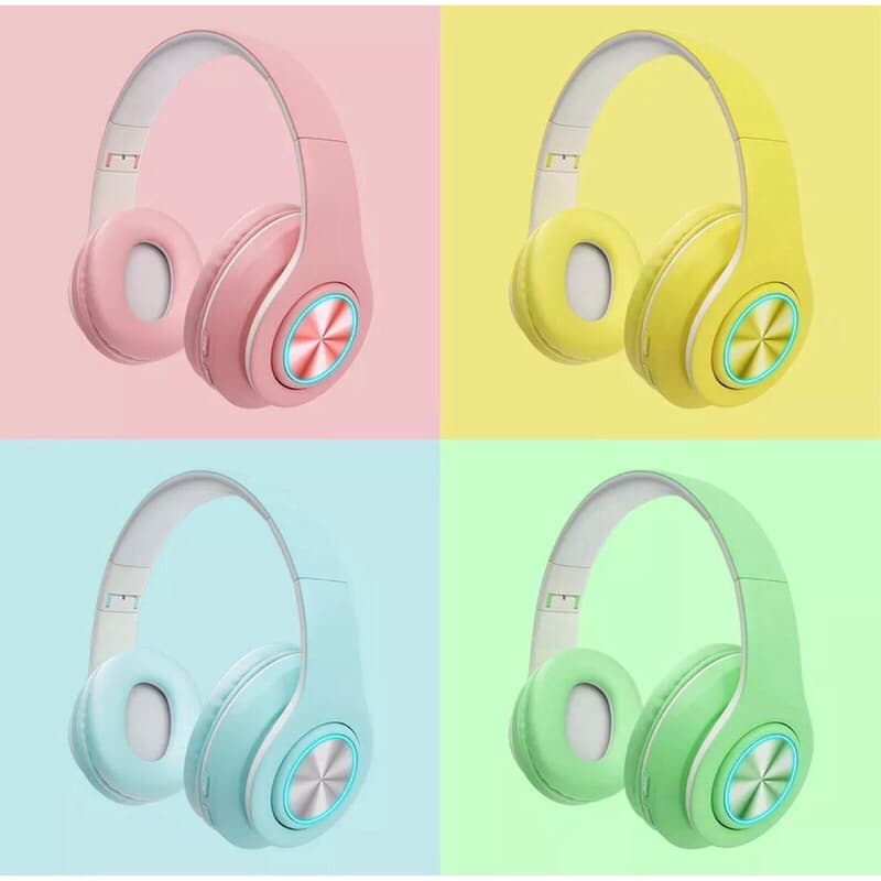 Headset Bluetooth Bando P33 Macaron Headphone Bluetooth Macaron Bass