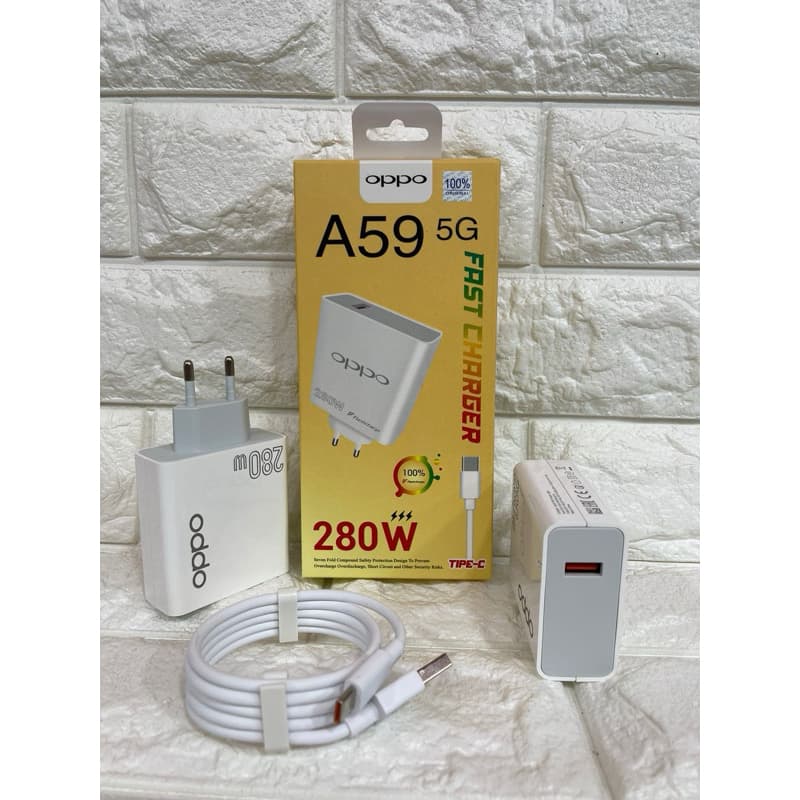 Charger ori 100 Oppo A59 5G Fast Charging Vooc 280W Casan Original