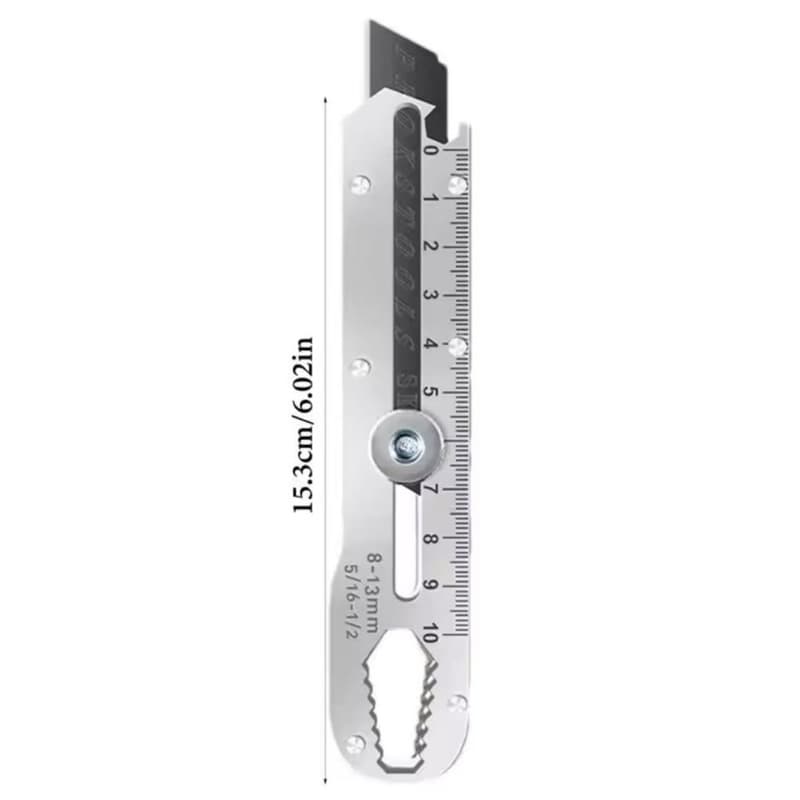 Pisau Cutter Stainless Besi 9in1 Cutter Stainless Pemotong Kertas Tajam Anti Karat