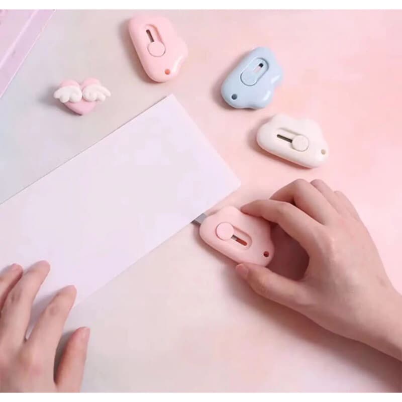 Cutter Mini Pemotong Kertas Portable Cutter Mini Cloud Shape Serbaguna