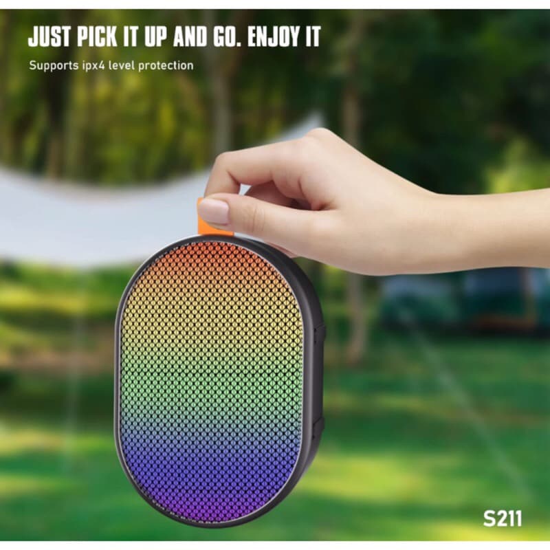 Lenyes S211 LED Colorfull Lights Wireless Speaker Bluetooth 5.3 Portable Hifi Sound Quality