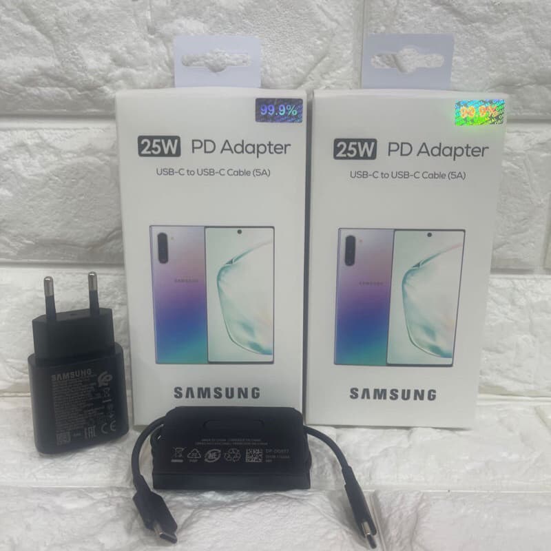Charger Samsung Type C PD Adapter 25W Ori Note 10 USB C To Type C