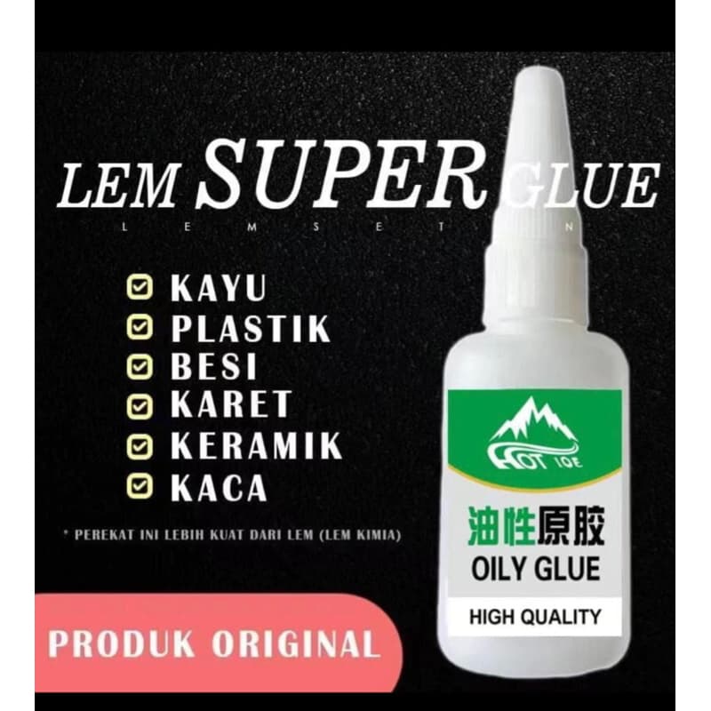 Lem Super Glue Super Kuat Buat Kayu Plastik Besi Karet Keramik Kaca