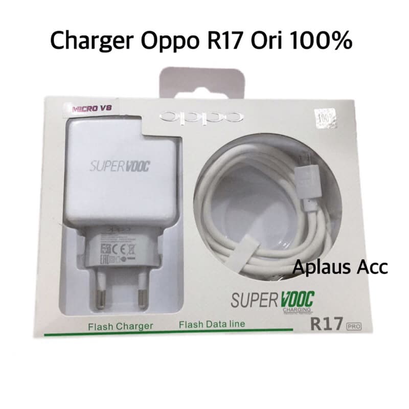 Charger Oppo R17 Super Vooc Ori 100% Fast Charging Micro dan Type C