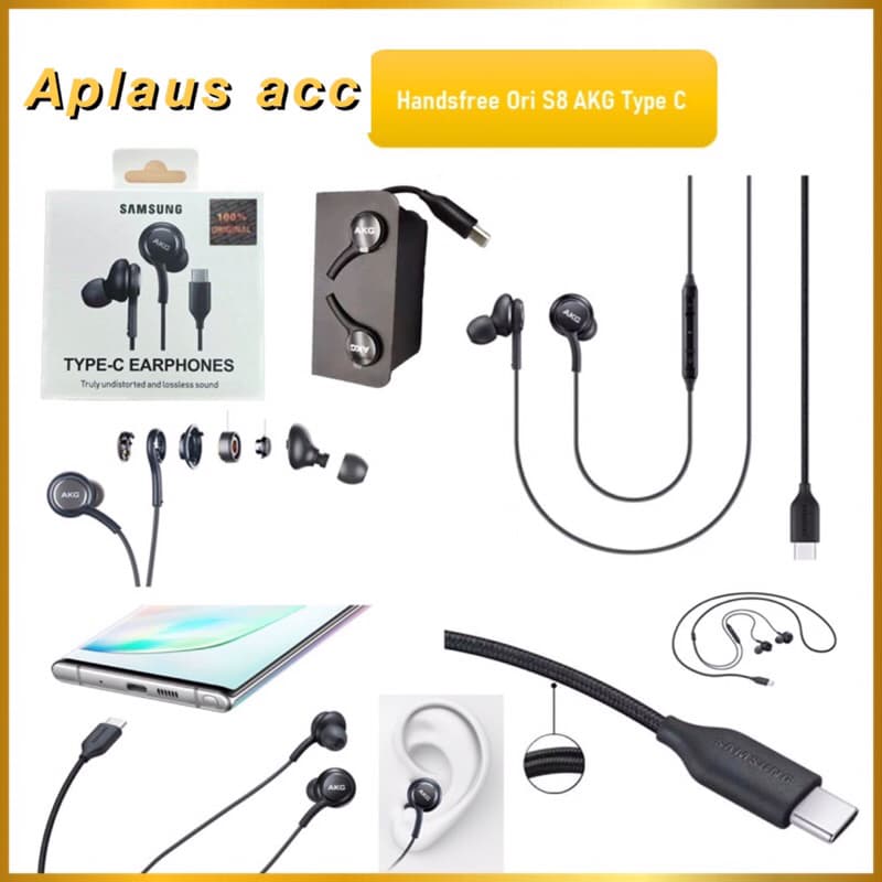 Headset AKG Note 10 Type C Ori 100% Handsfree Earphone AKG Colokan Type C