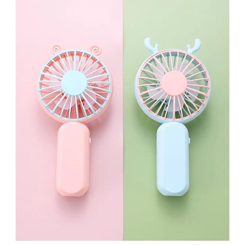 Kipas Angin Mini Genggam 5 Leaves Cute Portable Rechargeable Mini Fan Portable