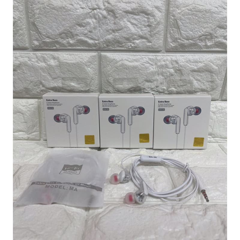 Headset Handsfree Transparan + Mic Bisa Buat Telepon MA35 MA36