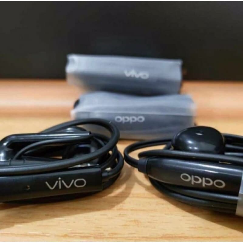 Handsfree Headset Earphone Ori Cabutan Hitam Putih