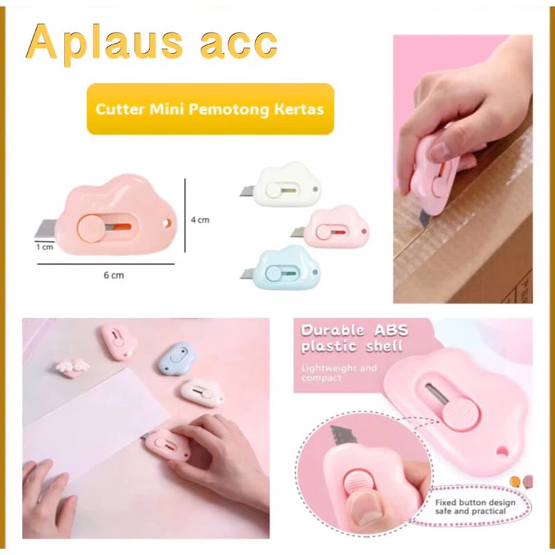 Cutter Mini Pemotong Kertas Portable Cutter Mini Cloud Shape Serbaguna