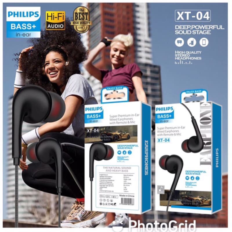 Headset Philips Seri XT Super Bass High Quality Stereo Headphones