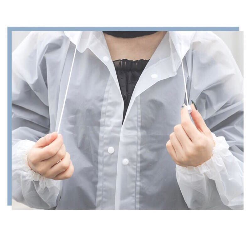 Jas Hujan Tebal Model Poncho Waterproof Bahan EVA Jas Hujan Semi Transparan Anti Air
