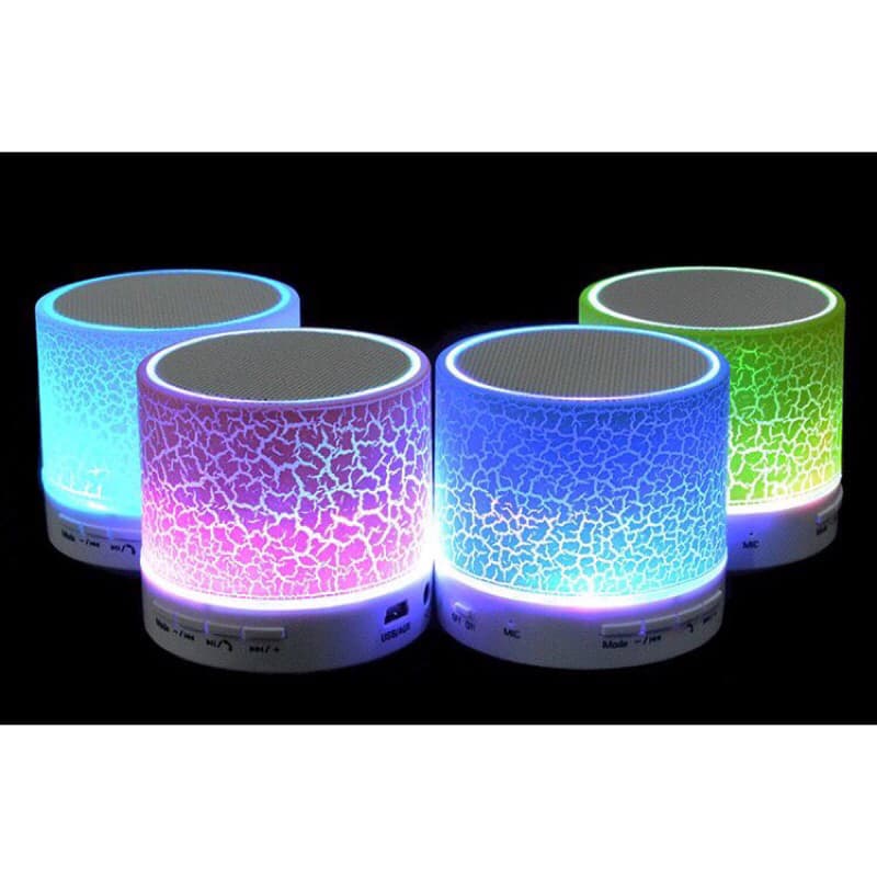 Speaker Bluetooth S10 Mini LED Motif Retak Super Bass Speaker Mini Bluetooth Portable
