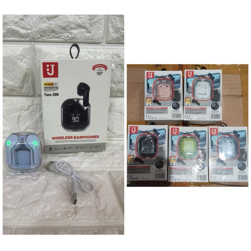Handsfree Bluetooth J Transparan TWS-300
