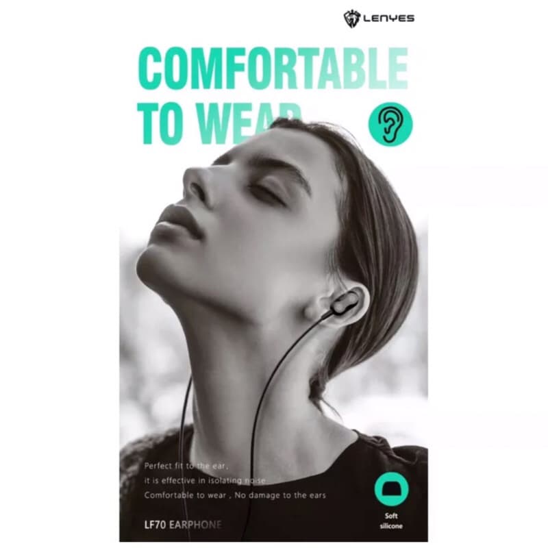Lenyes LF70 Headset In Ear Hifi Stereo Earphone Extra Bass With Handfree Microphone