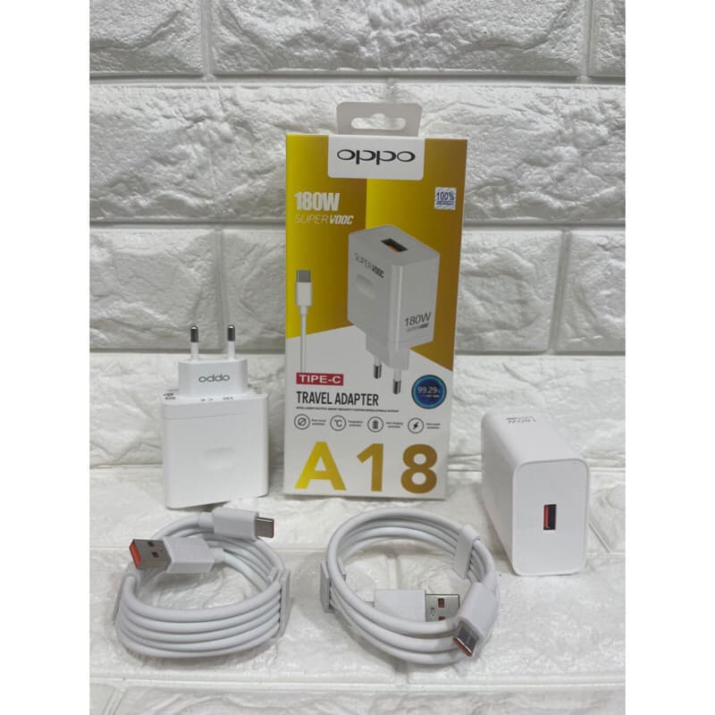 Charger Casan Oppo A18 180W Support FastCharging & VOOC