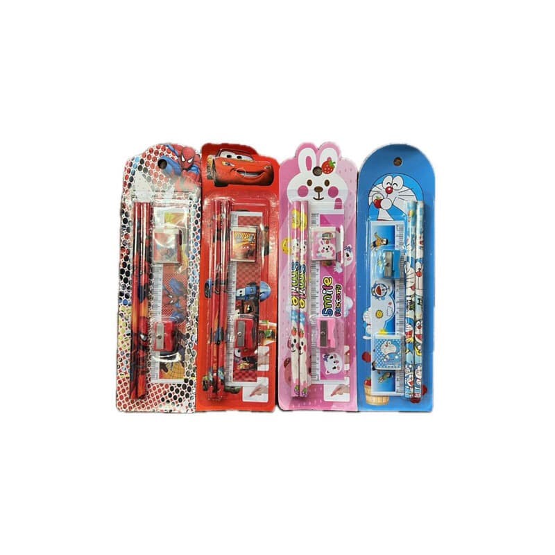 Set Alat Tulis Karakter 5in1 Paket Lengkap Alat Tulis Karakter Kartun Lucu