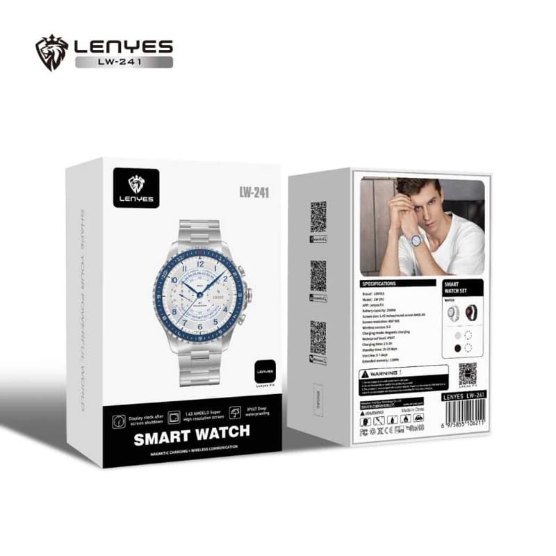 LENYES LW241 Smartwatch 1.43” Amoled Sport Heart Blood Oxygen Wireless Charging Jam Tangan