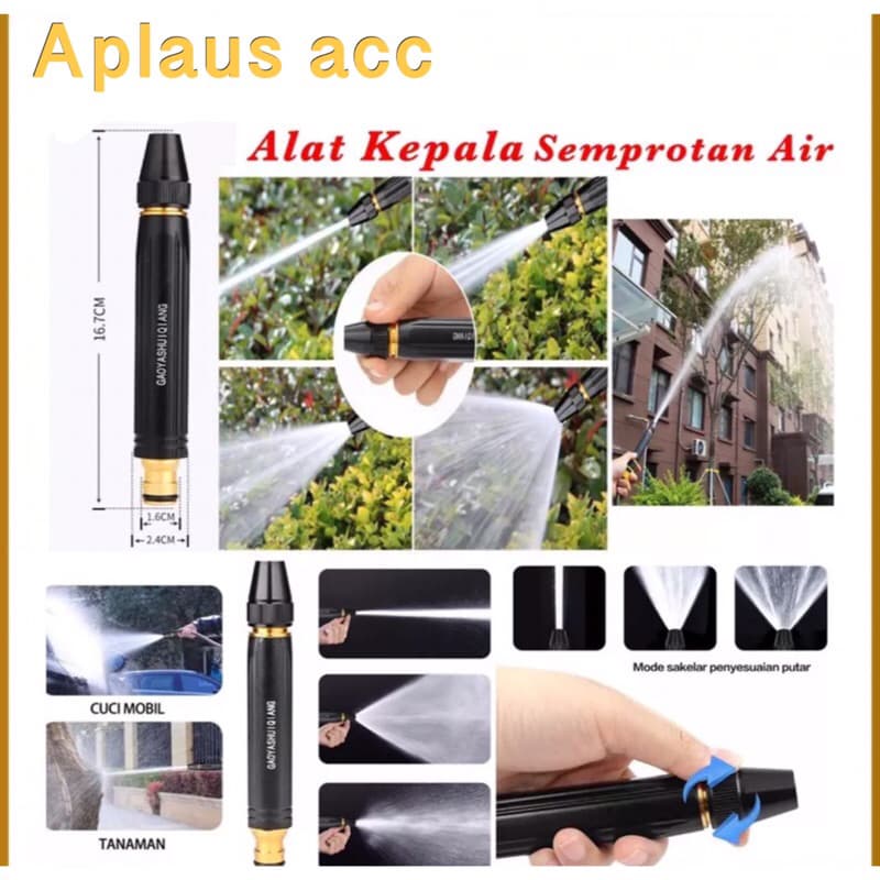 Kepala Semprotan Air Alat Spray Taman Steam Motor Mobil Serbaguna Kepala Semprotan Bahan Kuningan
