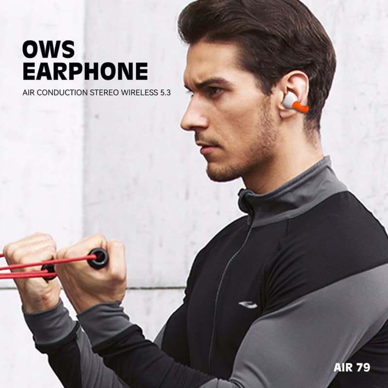Lenyes AIR 79 Headset TWS Bluetooth Wireless 5.3 Smart Touch Hifi Stereo OWS Earphone Air Conduction Model Anting