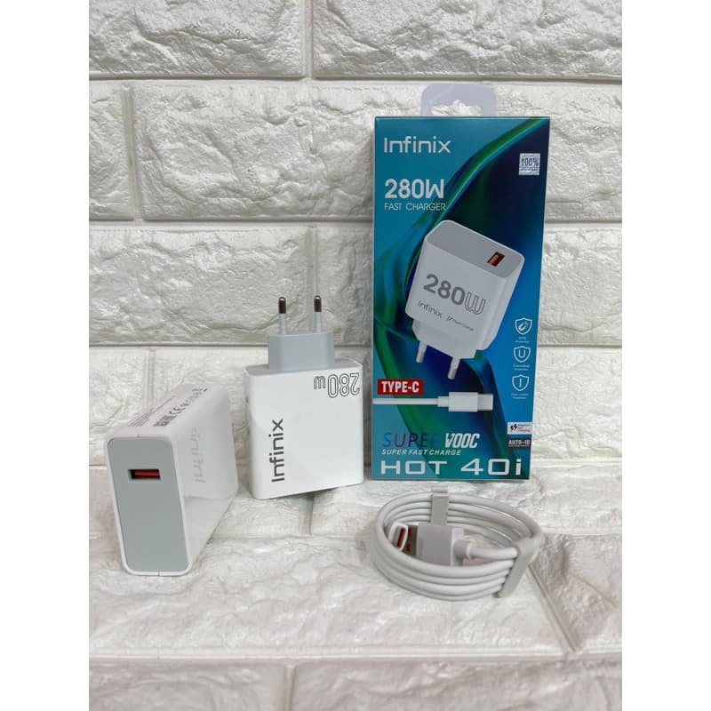 Charger Casan Ori INFINIX HOT 40i 280W Support FastCharging
