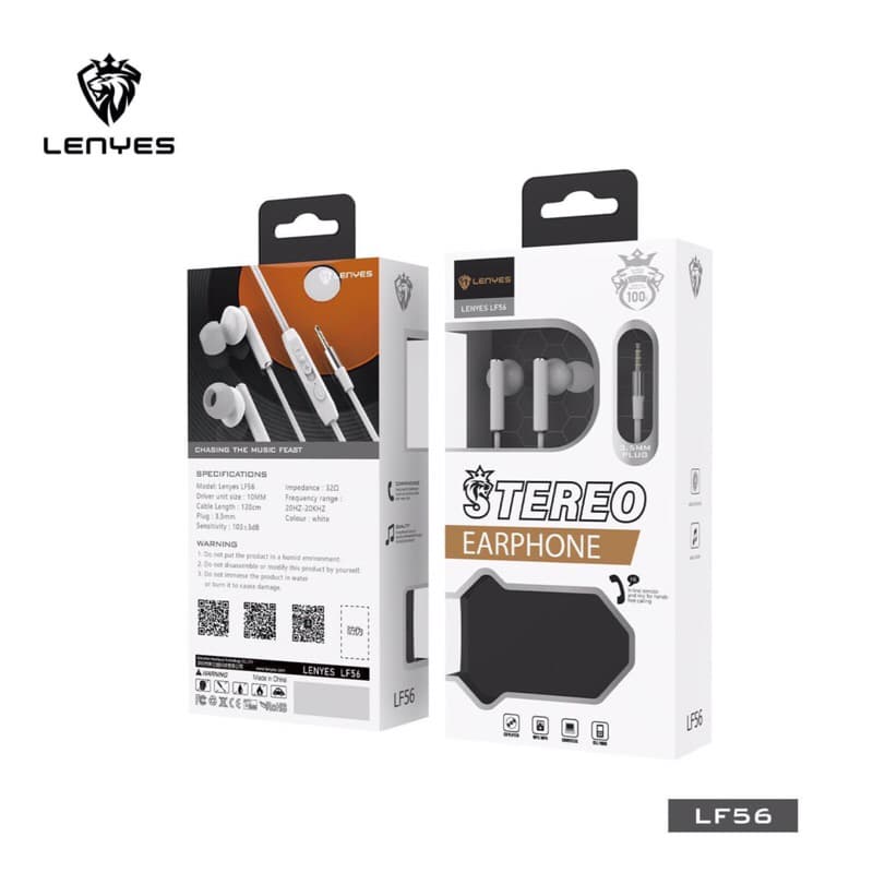 Lenyes LF56 Headset In Ear Hifi Stereo Earphone Extra Bass With Handfree Microphone