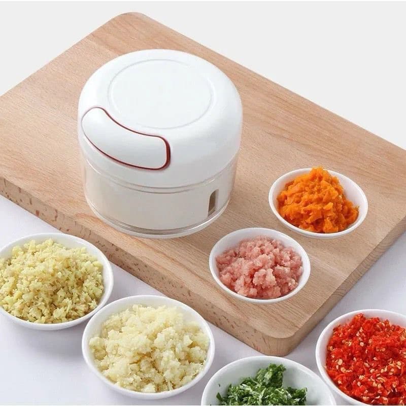 Mini Food Chopper / Blender Tarik Tangan Manual / Speedy Chopper/ Alat Pemotong Giling Blender Cincang Potong Bawang Sayuran Daging / Blender Mini