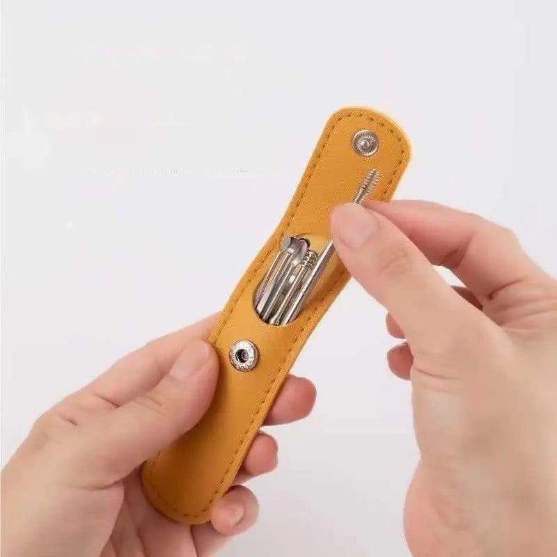 Alat Pembersih Telinga 6 in 1 + Pouch Korek Kuping Pembersih Telinga Ear Wax Picker Stainless