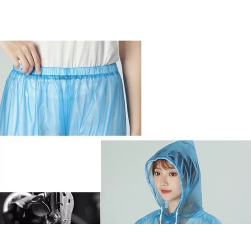 Jas Ujan Baju + Celana Setelan Jas Hujan Raincoat Mantel Hujan Pria Wanita Unisex