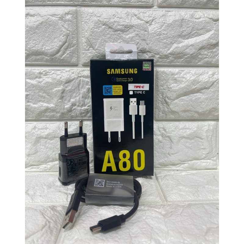 Charger ori 100 Samsung A80 Fast Charging Casan Original