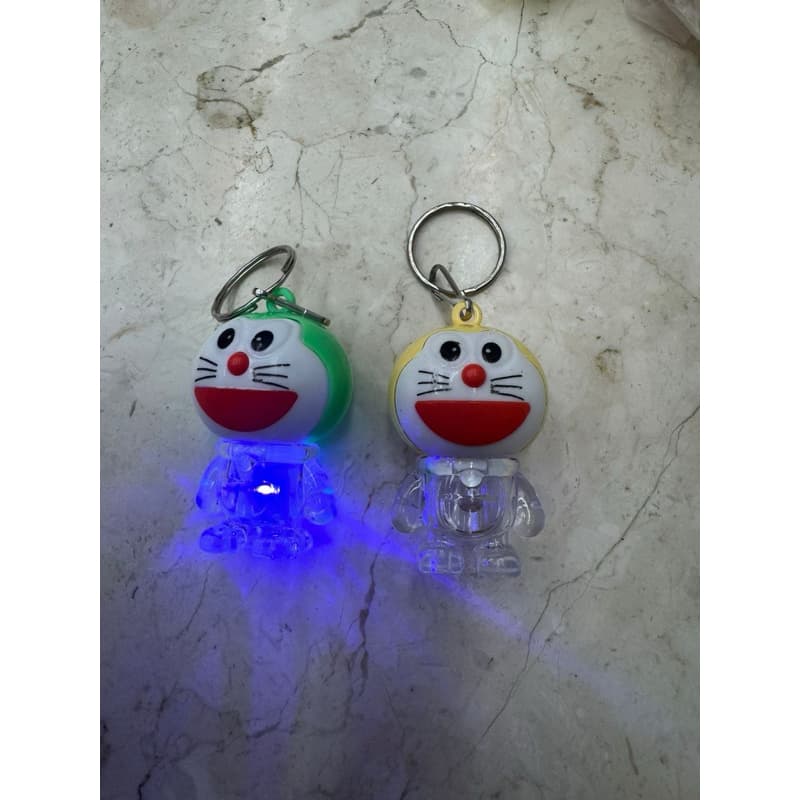 Gantungan Kunci Lampu LED Doraemon Hello Kitty LED Key Chain