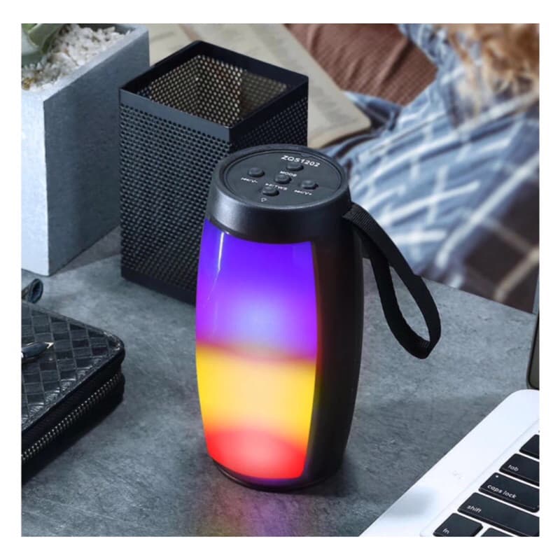 Speaker Bluetooth 1202 RGB Speaker Bluetooth LED Portable Super Bass