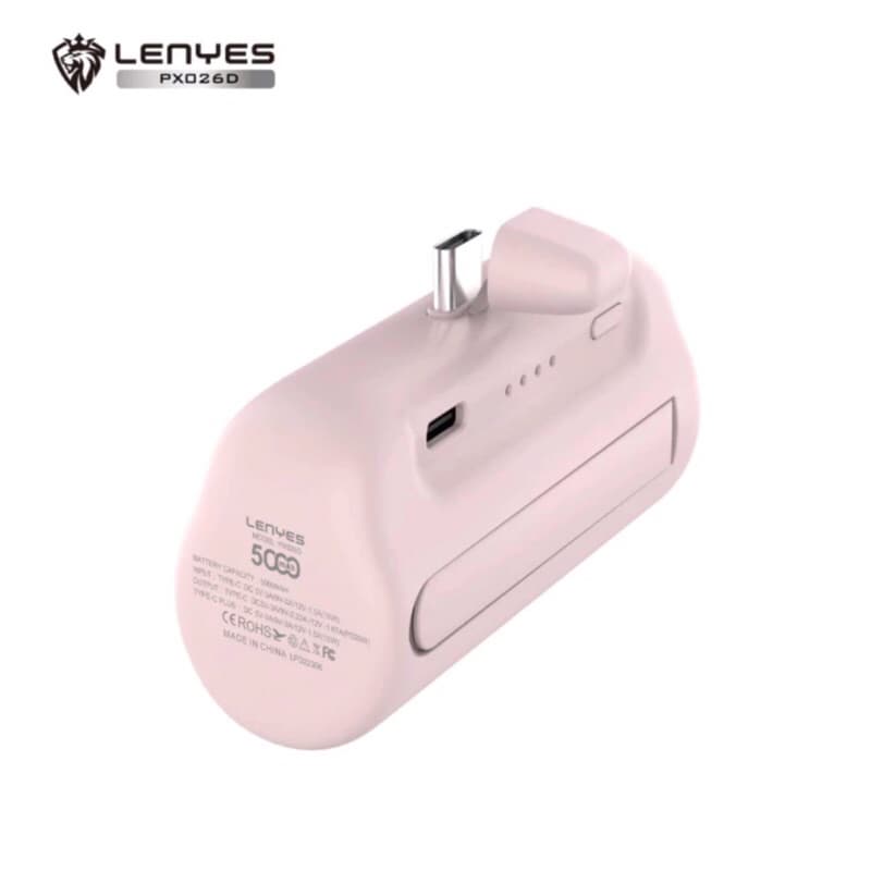 Powerbank Lenyes PX-026D 5000mAh Fast Charging Large Capacity ( colokan type C )