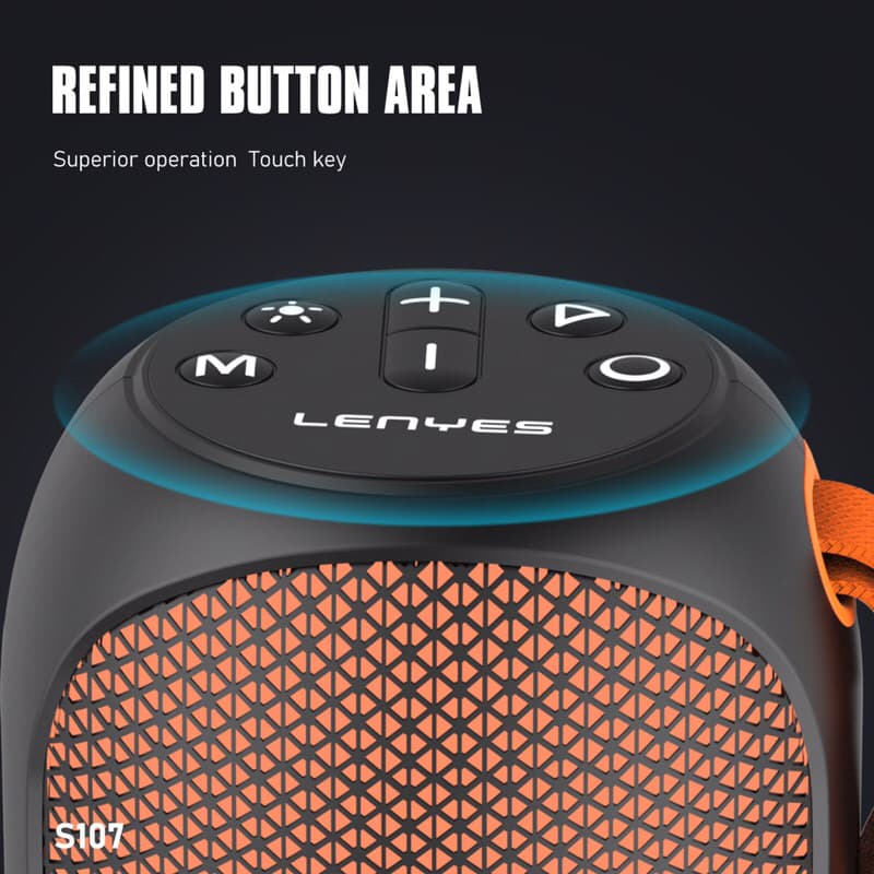 Lenyes S107 LED Colorfull Lights Wireless Speaker Bluetooth 5.3 Portable Hifi Sound Quality